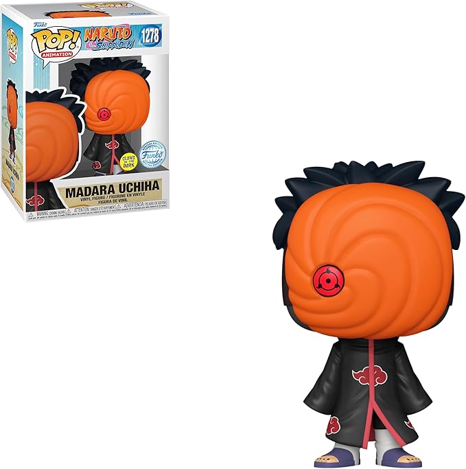 Funko Pop Animation: Naruto Shippuden Tobi & Madara Uchiha, Multicolor Collectible Vinyl (Special Edition Glow)