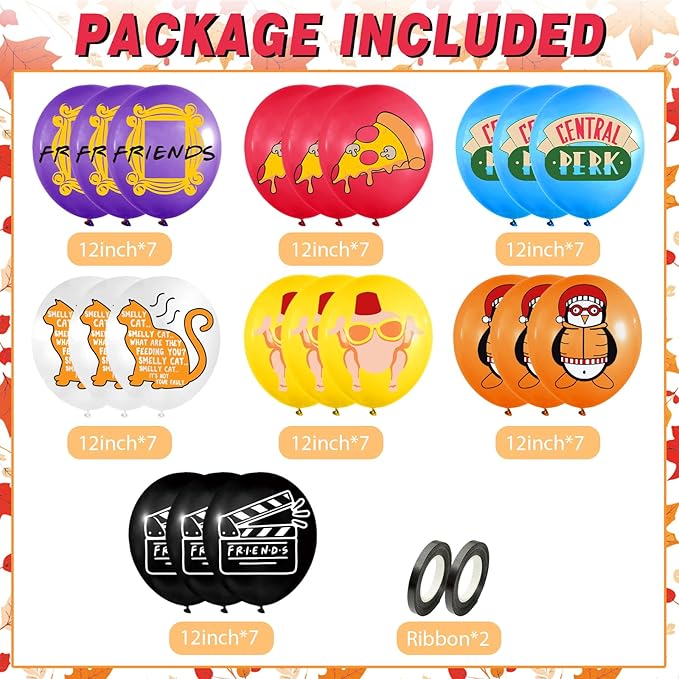 49Pcs Friends Themed Party Decorations Balloons Friends Party Decorations Friends TV Show Decorations Friends Bachelorette Party Decor Friends Party Supplies