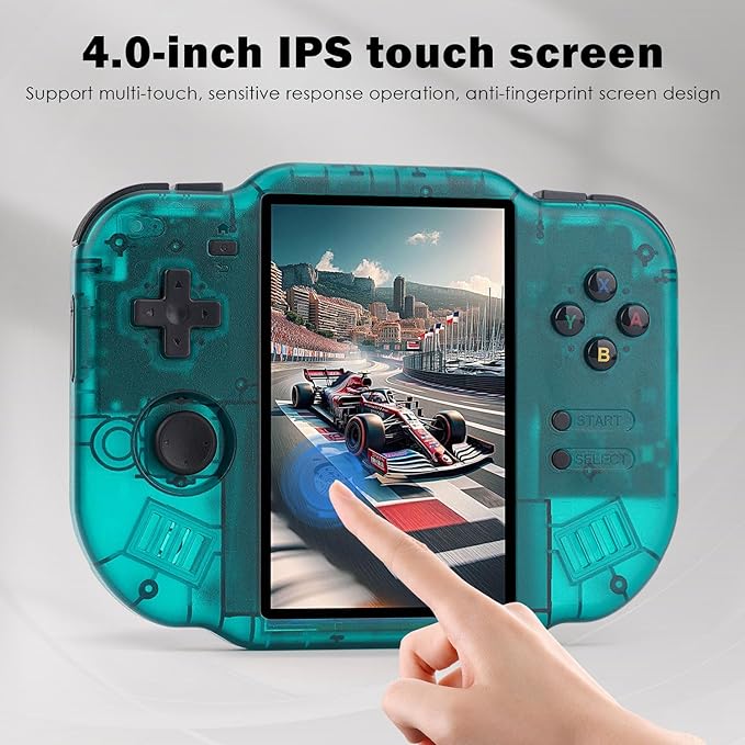 MagicX Zero 40 Handheld Game Console,4.0 Inch IPS Classic System and 4300mAh Battery Retro Video Games Consoles,with 64G TF Card and Wireless Networt Handheld Console Casual Game Console(Dark Green)
