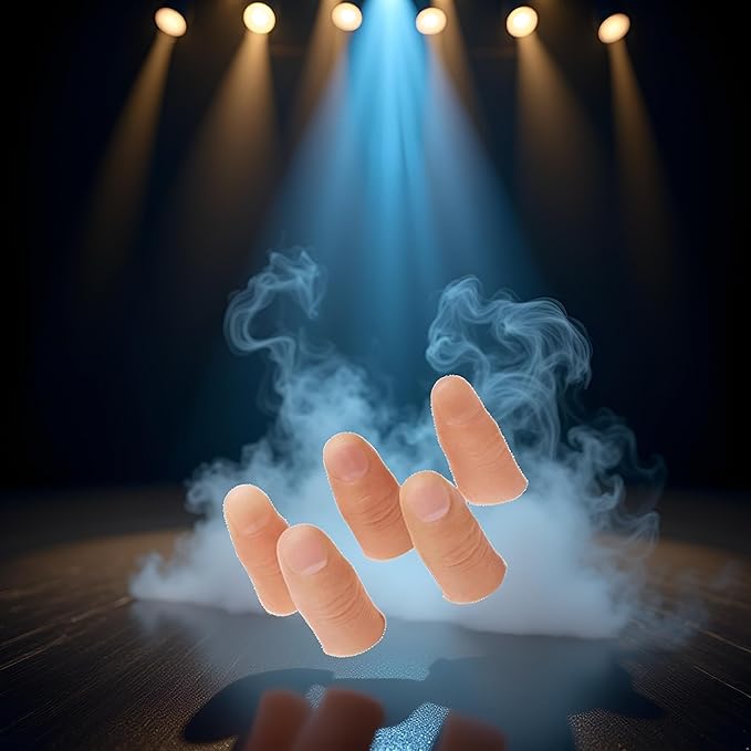 Xinjincang 5Pcs/Set Complexion Magic Trick Fingers Fake Thumb Tips Stage Show Prop Prank Magic Kits and Accessories Novelty and Gag Games, Small