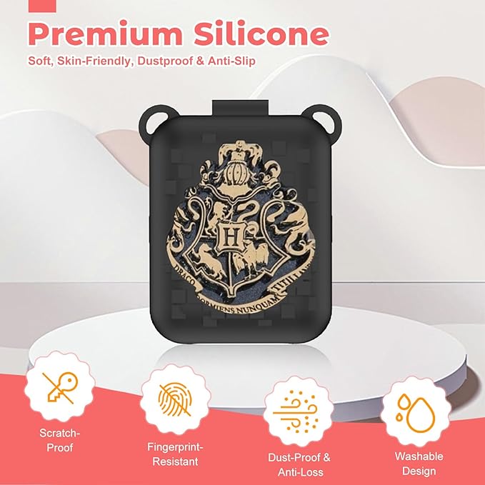 Case for Bitzee Interactive Toy Harry Potter – Soft Silicone Protective Cover, Shockproof Anti-Scratch Dustproof Sleeve for Electronic Pet Device, Skin-Friendly Anti-Slip Protective Shell(Black)