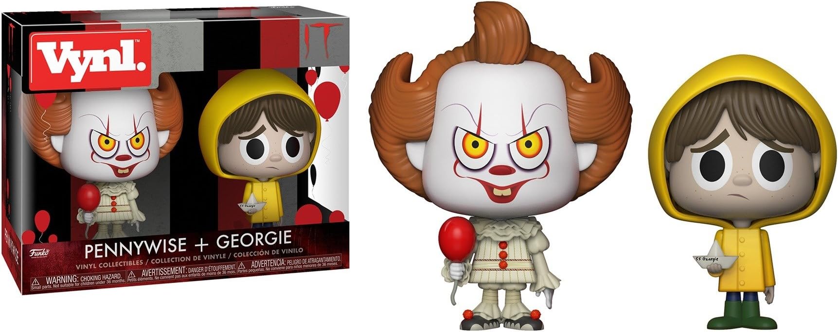 Funko Stephen King It Movie Pennywise The Clown and Georgie 2 Collectible Vinyl Figures, Standard, Multicolor