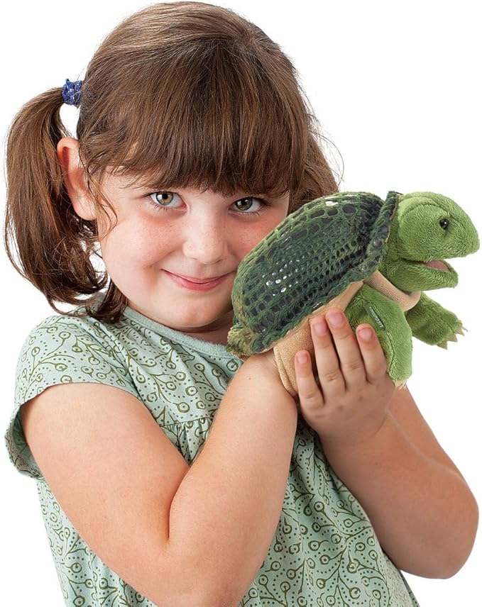 Folkmanis Little Turtle Hand Puppet, Green