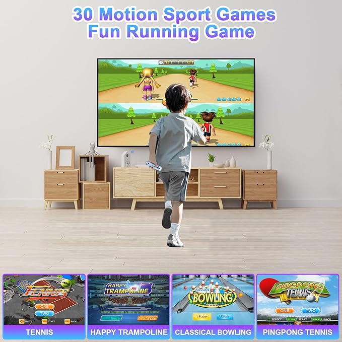 Video Game Console with 100+ Games, Handheld Video Game Console for Kids, Plug and Play Video Games for TV, Shooting Games,Game Gun with 2 GameController, Xmas Birthday Toy Gift for Boys Girls Age 3 +