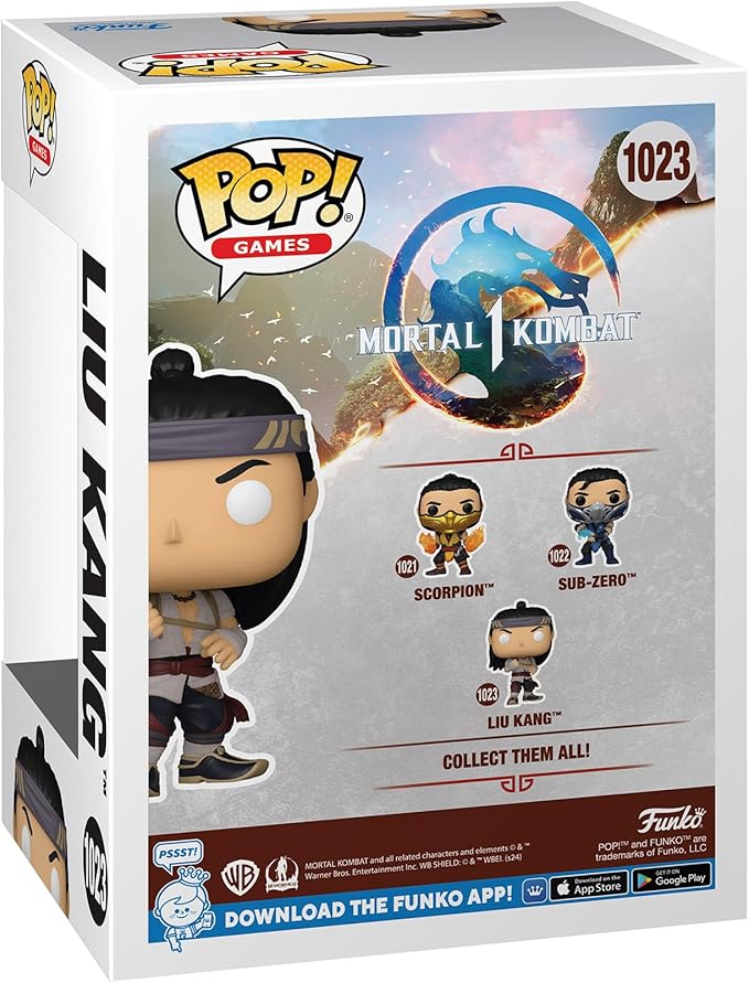 Funko POP Games: Mortal Kombat 1- Liu Kang - (God of Fire) - Mortal Kombat Game Franchise - Collectable Vinyl Figure - Gift Idea - Official Merchandise - for Kids & Adults - Video Games Fans