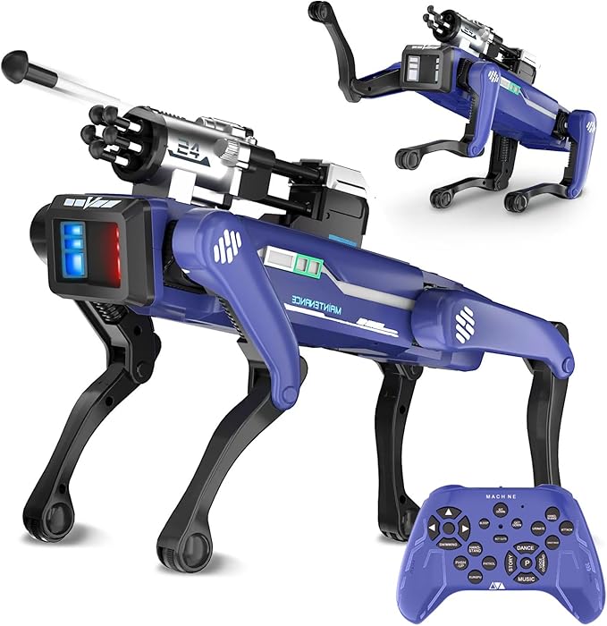 Robot Dog for Kids, Interactive STEM Pet with 20+ Actions, Policeman Version, Voice Command, 25m Range, Ideal Gift for Kids Age 6+