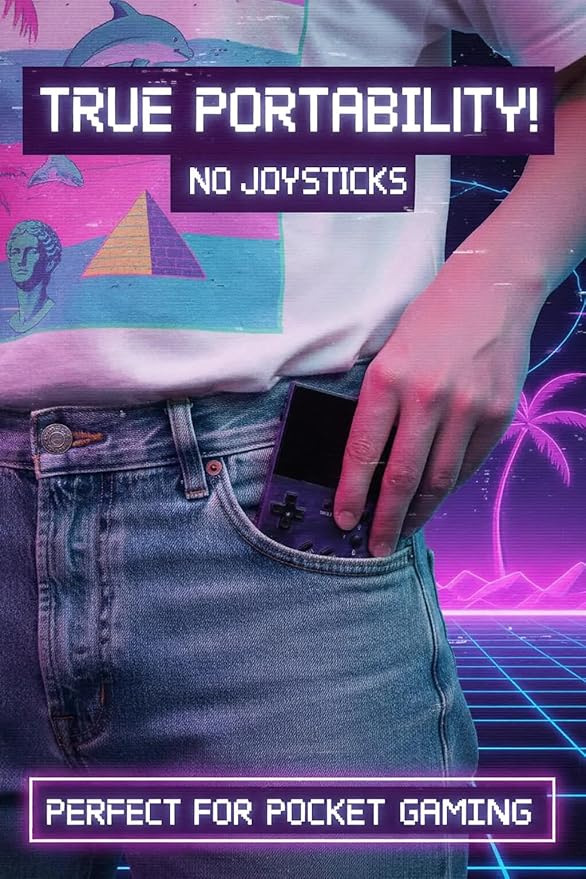 Nerdy Boy Retro Handheld Game Console – 3.5” IPS Screen, 64GB, Portable Emulator System with 12 Classic Platforms, 2000mAh Battery, AV Out – Retro Gaming Device (Classic Sand)