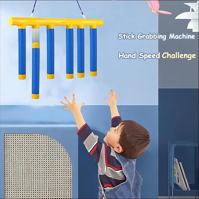 ZERO ZONE Reflex Drop Sticks Challenge Game, Hand Eye Coordination Training Toy, Upgrade Remote Control 3 Adjustable Speed