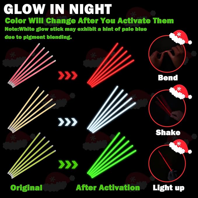 Bulk Light Up Party Favors Supplies for Kids 300 PCS, Glow Sticks Toys Gifts for Toddlers, Light up Accessories Necklace & Bracelets, Holiday Decorations Class Carnival Games Giveaways for Boy Girl