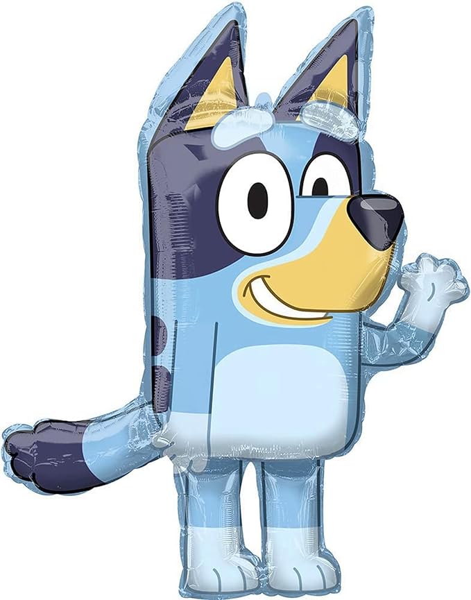 Bluey and Bingo Girl 3rd Birthday Party Supplies Foil Balloon Bouquet Decorations