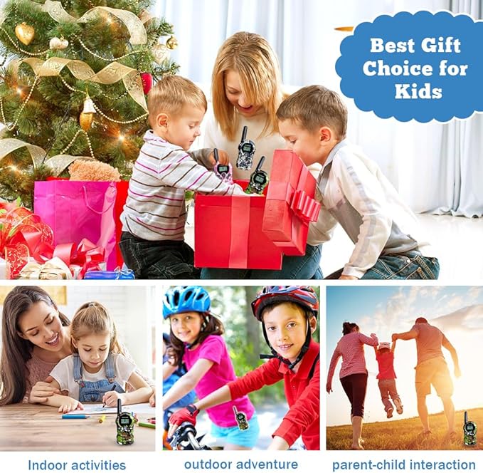 Walkie Talkies for Kids Toys Gifts 3 Packs-FRS 2 Way Radio walky Talky, Birthday Gift Present for 3-12 Years Old Boys Girls