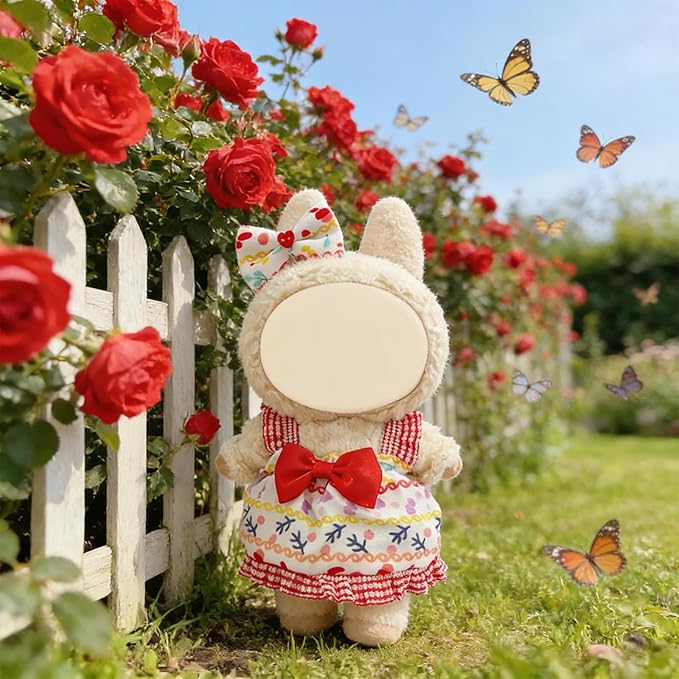 Clothes and Dress for Doll, 6 Pack Doll Outfits for 17cm Plush, Perfect for Play and Display, Accessories for Doll's Collectors, (No Dolls) (Set 1)