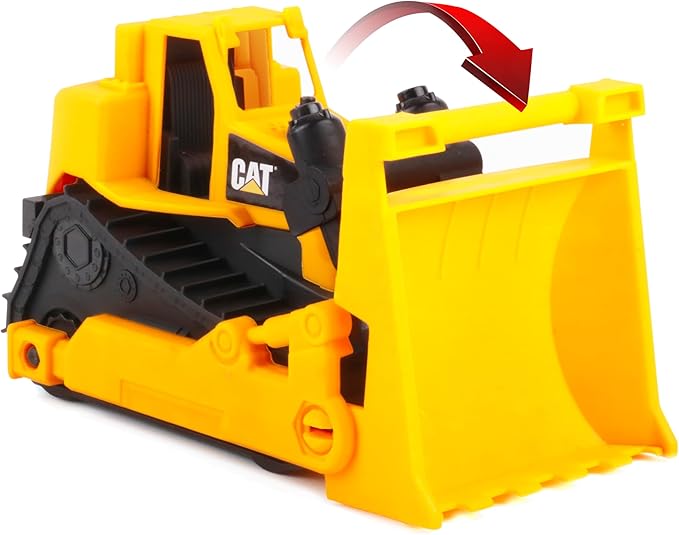 Cat Construction Fleet 10” Bulldozer Toy – Heavy‑Duty Plastic, Working Blade & Free‑Rolling Wheels, Indoor/Outdoor Sandbox Vehicle for Toddlers & Kids Ages 2 +, Yellow
