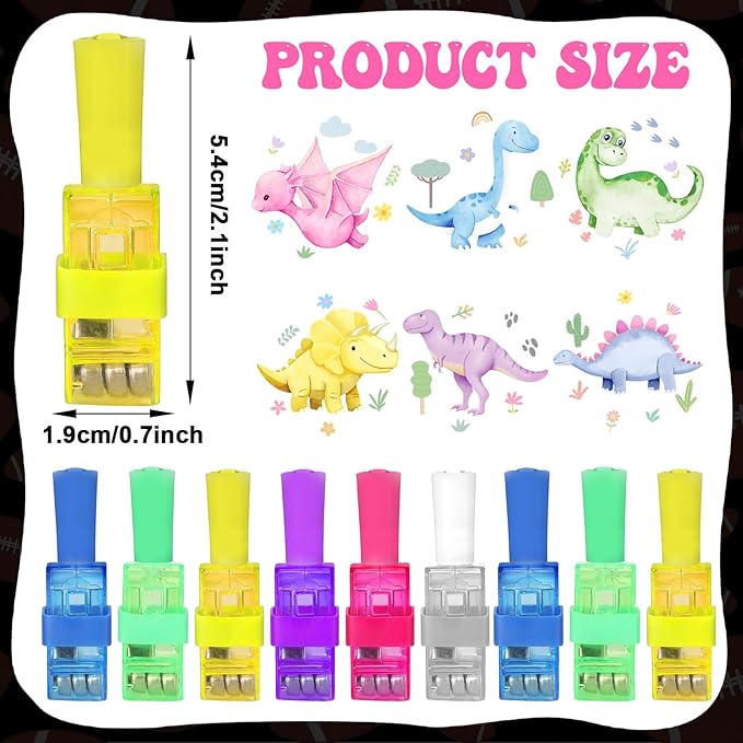36Pcs Pink Dinosaur LED Finger Lights Pink Dinosaurs Glow in the Dark Light Up Finger Lights Watercolor Dino Party Favors Dino Toys Bulk for Girls Birthday Goodie Bag Stuffer Gifts Classroom Prize