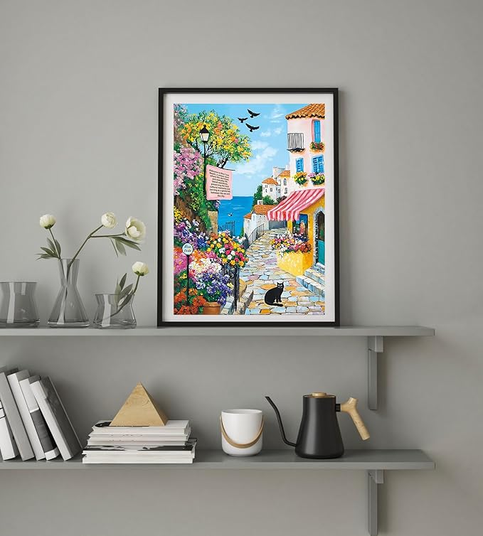 1000 Piece Puzzles for Adults, Landscape Puzzle, Charming Coastal Path Jigsaw Puzzle 1000 Pieces for Adults Seniors, Fun Decor Challenging Family Games Holiday Party Gifts -1:1 Poster