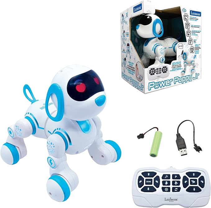 Lexibook Power Puppy® Jr - My Little Robot Dog - Robot Dog with Sounds, Music, Light Effects - Barks and Walks Like a Real Dog, Toy for Boys and Girls - PUP01