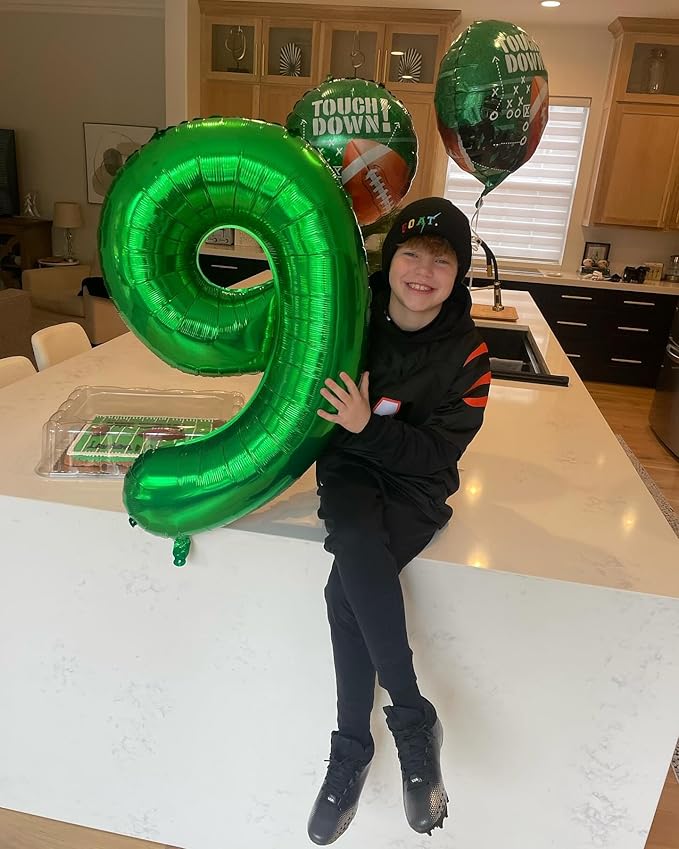 Green Number 19 Balloon 40 inch, 19 Number Balloons, 19th Green Birthday Decorations, 19 Year Old Girls Boys Party Supplies, St. Patrick's Day Games Theme Birthday Decorations