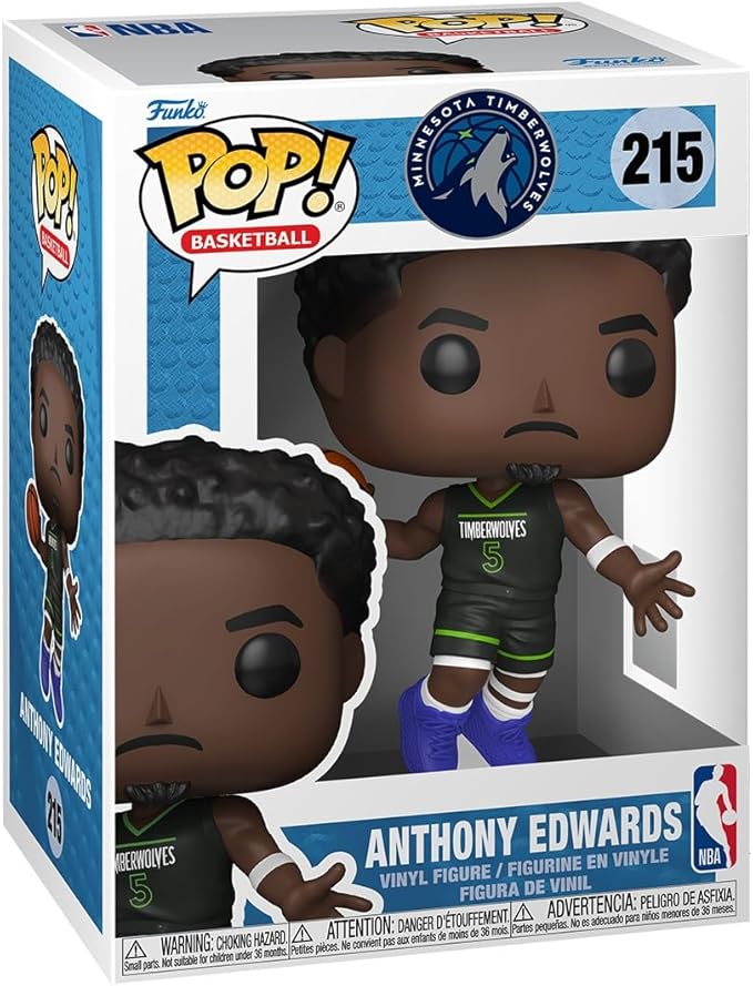Funko Pop! NBA: Minnesota Timberwolves - Anthony Edwards - NBA Players - Collectable Vinyl Figure - Gift Idea - Official Merchandise - Toys for Kids & Adults - Sports Fans - For Collectors and Display