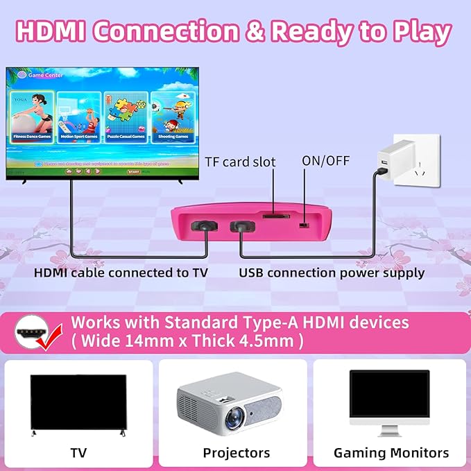 Retro TV Game Console for Kids,Kids TV Games with Dance Mat,with 21 AR Gun Shooting Game, 200+ Dance mat Songs,100+ independently Developed Games, Plug and Play,Giftware for Boys & Girls