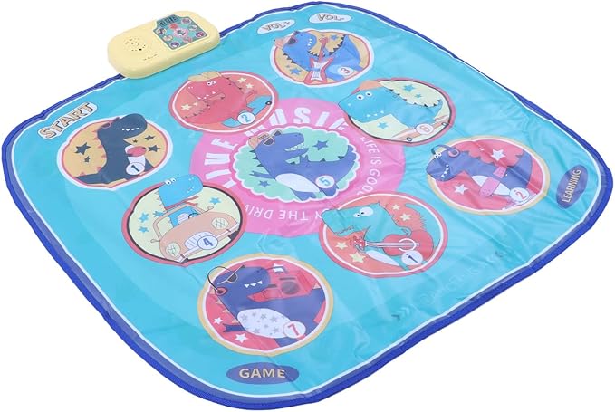 Dance Mat Foldable Music Challenge Levels Dinosaur Electronic Dance Pad for Children Toddler