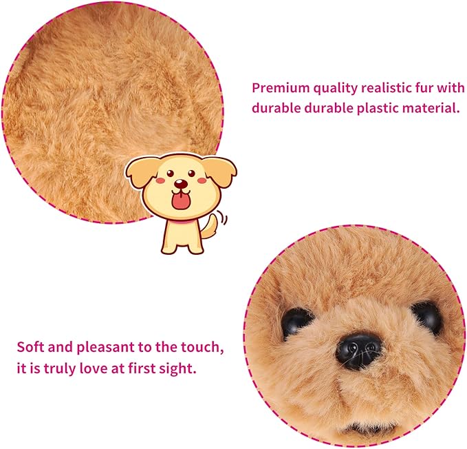 PowerTRC Interactive Golden Retriever Toy Puppy | Walking and Barking Pet for Kids | Realistic Design with Soft Fur | Fun Gift for Boys and Girls