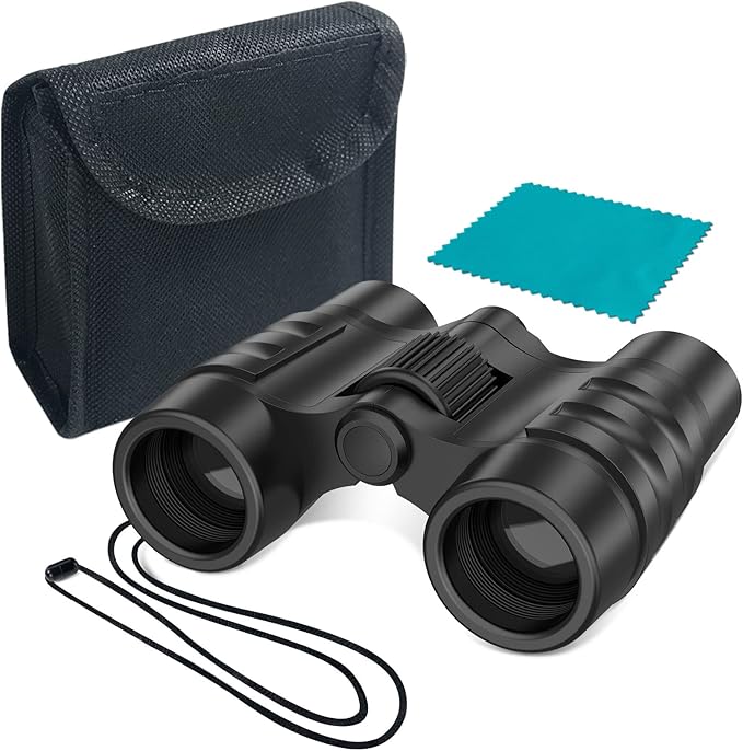 ESSENSON Binoculars for Kids Toys Gifts for Age 3-12 Years Old Boys Girls Kids Telescope Outdoor Toys for Sports and Outside Play Hiking, Bird Watching, Travel, Camping, Birthday Presents (Black)