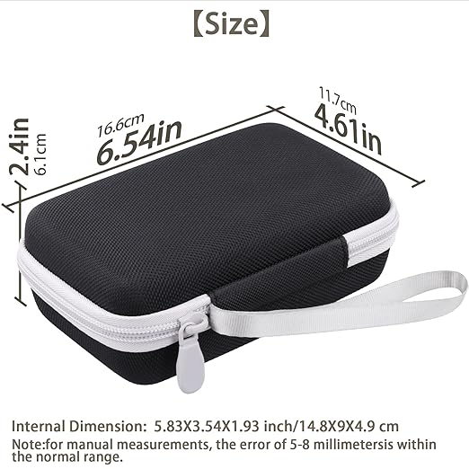 khanka Hard Travel Case Replacement for Anbernic RG34XX Handheld Game Console,Case Only. (Black)