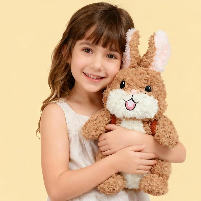 Cute Bunny Stuffed Animal Plush Toy - Adorable and Lifelike Design, Super Soft, Perfect Christmas&Easter Gift, Stuffed Bunny for Kids, Girls, Boys, and Collectors