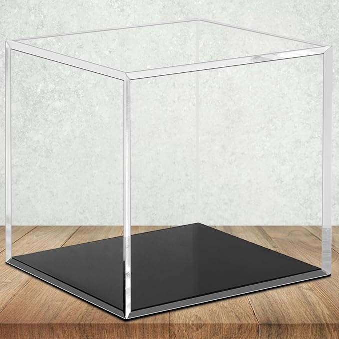 Clear Acrylic Boxes for Collectibles Display Removable Clear Display Case Small Display Case Dustproof Protection for Jewelry Candy Mini Gift Toys , 3x3x3 Inch