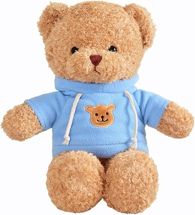 11.8" Teddy Bear Stuffed Animals Plush Bear Doll Kids Boys Girls Animal (Blue Bear)