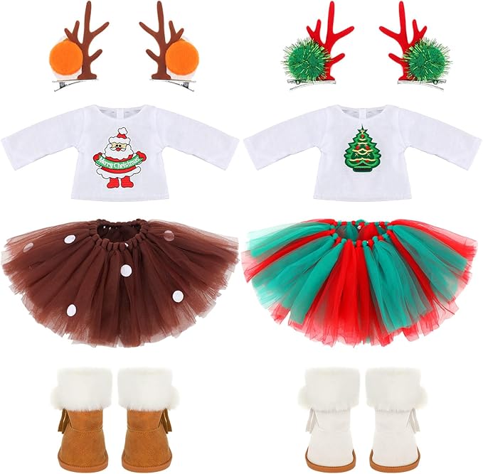 Kajaia 8 Pcs Doll Clothes 18 Inch Doll Clothes and Accessories Dress Flip Flops Hat Outfit Swimsuit Accessories for 18 Inch(Stylish)