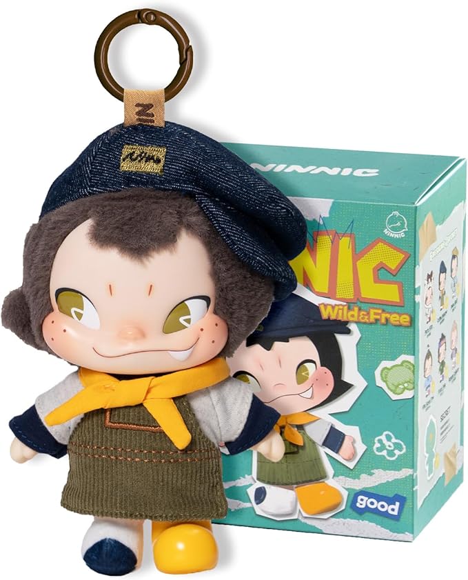 52TOYS NINNIC – Wild & Free Keychain Vinyl Face Plush Doll Collectible Toy- 5.12inch Action Figures with Soft Touch, Movable Joints, Perfect for Home Decor & Gifts