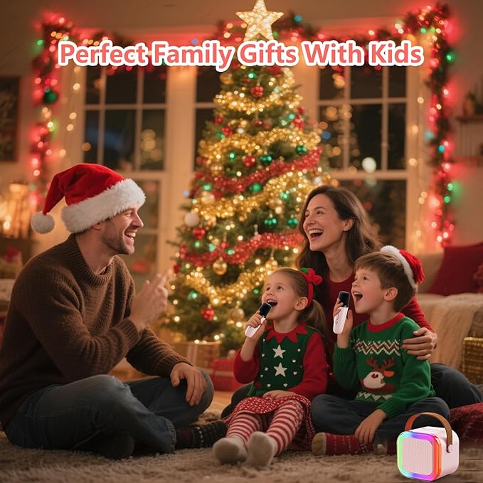 Mini Karaoke Machine for Kids Adults: Funny Christmas White Elephant Gifts Ideas