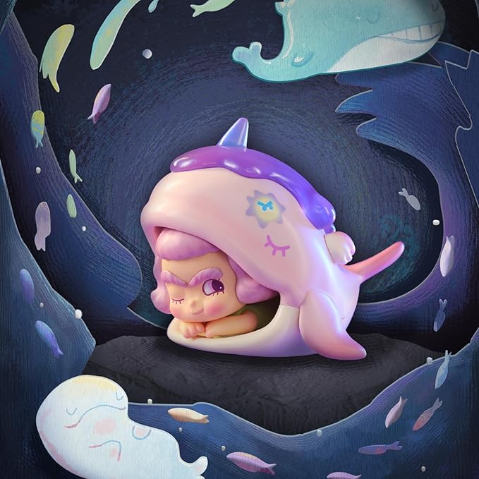 52TOYS CiCiLu Ocean Messenger Series Blind Box, 1 Pc Collectible Toy Kawaii Creative Gift Room Decor Desktop Decoration 3.94 Inch, Gift for Birthday Party