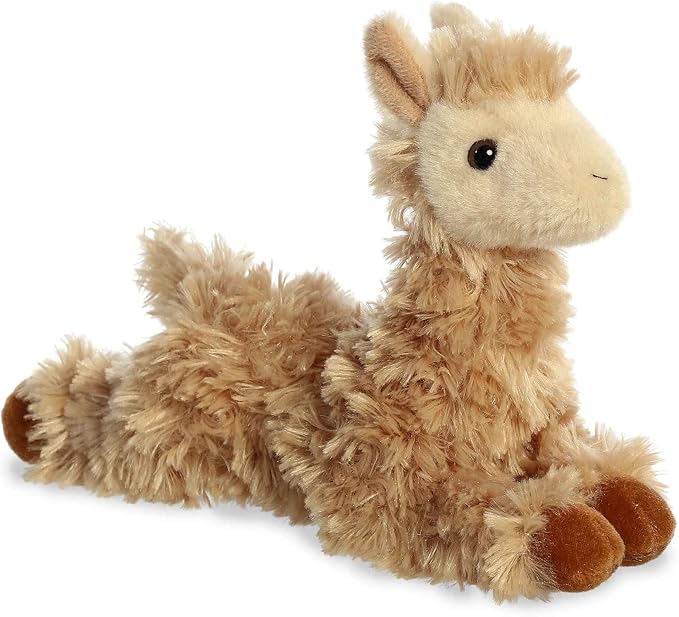 Aurora® Adorable Mini Flopsie™ Louis Llama™ Stuffed Animal - Mini Companions Ready for Playful Adventures - for Kids All Ages, Toddlers, Adults, and Families - Brown 8.5 Inches