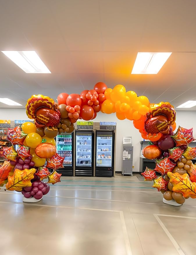 Fall Balloons - 12 Inch Thanksgiving Balloons, 50Pcs Brown Orange Sand Gold Balloons,Fall Color Balloon for Family Dinner, Harvest Festival, Autumn Party & Thanksgiving Decorations