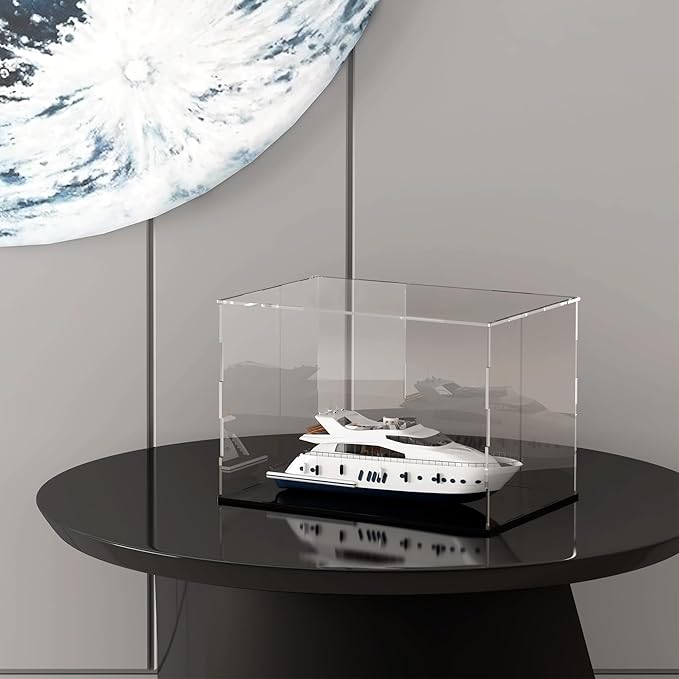 Acrylic Display Case for Collectibles and Toys, Versatile Clear Acrylic Display Box with Black Base for Showcase and Displaying, 16x12x10-inch