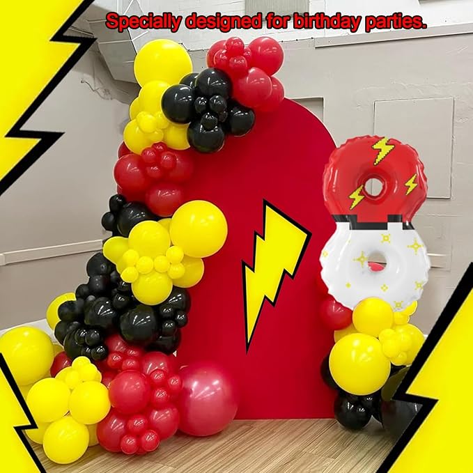 40 Inch Red White Cartoon Theme Number Balloons Large Birthday Party Number Balloons Cartoon Animation for Kids Birthday Party Decoration Supplies (Number 8)