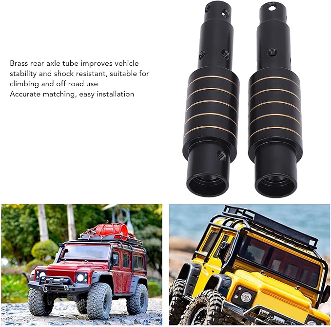 2Pcs RC Rear Axle Tube Rear, Axle Tube Shock Resistants for Axial SCX10 Pro 1/10 RC Car Climbing Off Road Adventures with Accurate