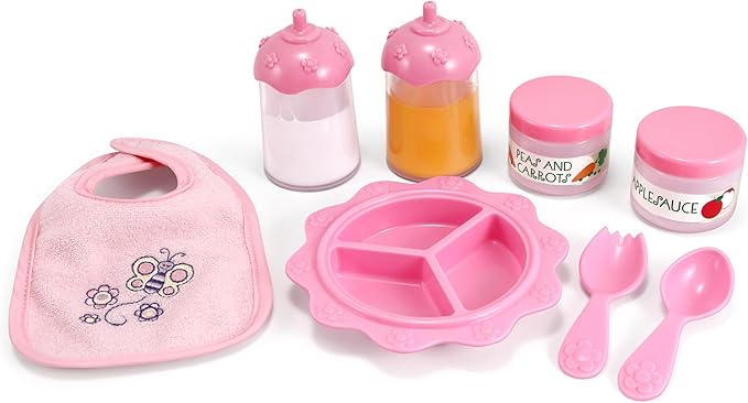 Melissa & Doug Mine to Love Baby Food & Bottle Play Set for Feeding Dolls Baby Doll Feeding Set, Disappearing Milk Bottle Toy for Kids 3+