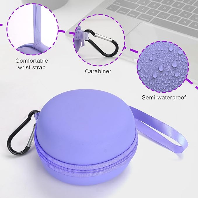 YouKnow Hard Case for Tamagotchi Paradise Electronic Virtual Pet Game Machine with Carabiner (Only Case) (Purple)