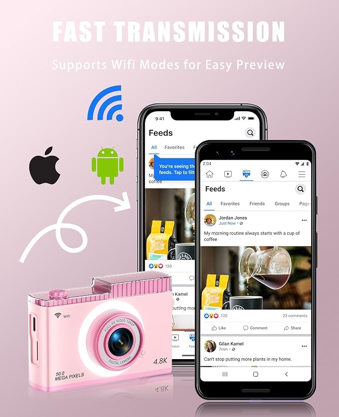 Kids Digital Camera,40MP & 4K HD Digital Camera,MP3,with 32GB TF Card,USB-C Charging,Selfie Kids Camera,Easy-to-Use Children's Camera,Toys for Ages 8-13 Years Old