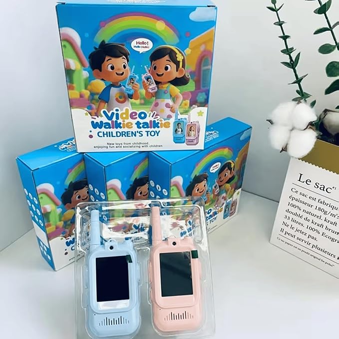 Video Walkie Talkies for Kids – 2 Pack Long Range Walkie Talkie Toys with Camera & Clear Sound – Rechargeable Kids Walkie Talkies for Outdoor Adventures, Camping, Hiking, Birthday Gifts Ages 3-12