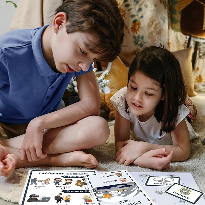 8 Pcs Pretend Play Police Tickets Police Role Play Set Pretend Play Paper Pads Police Officer Pretend Play Accessories Double Sided Receipt Book for Toddlers Education Birthday Party Gift Boys Toy