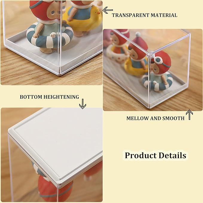 Clear Acrylic Display Case for Mini Pop Figures,Desktop Storage Cabinet Organizer for Doll Toy Collectibles, Action Figures, Mini Figurines Dustproof Protection