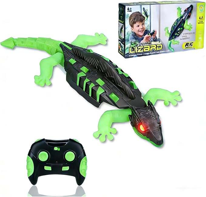 Wall Climbing Lizard,Floor Ceiling Crawling Electric Lizard Car Toy,Cool Kids Toys,Christmas Birthday Gifts for 4 5 6 7 8 9 10+ Year Old Boys Girls Teens，Wall Crawler Robot Gecko Remote Control