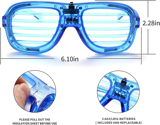 M.best 4 Pack LED Glasses 4 Colors Light Up Glasses Glow In The Dark Party Supplies Favor for Kids Adult Birthday,Raves,Halloween,Christmas, New Year