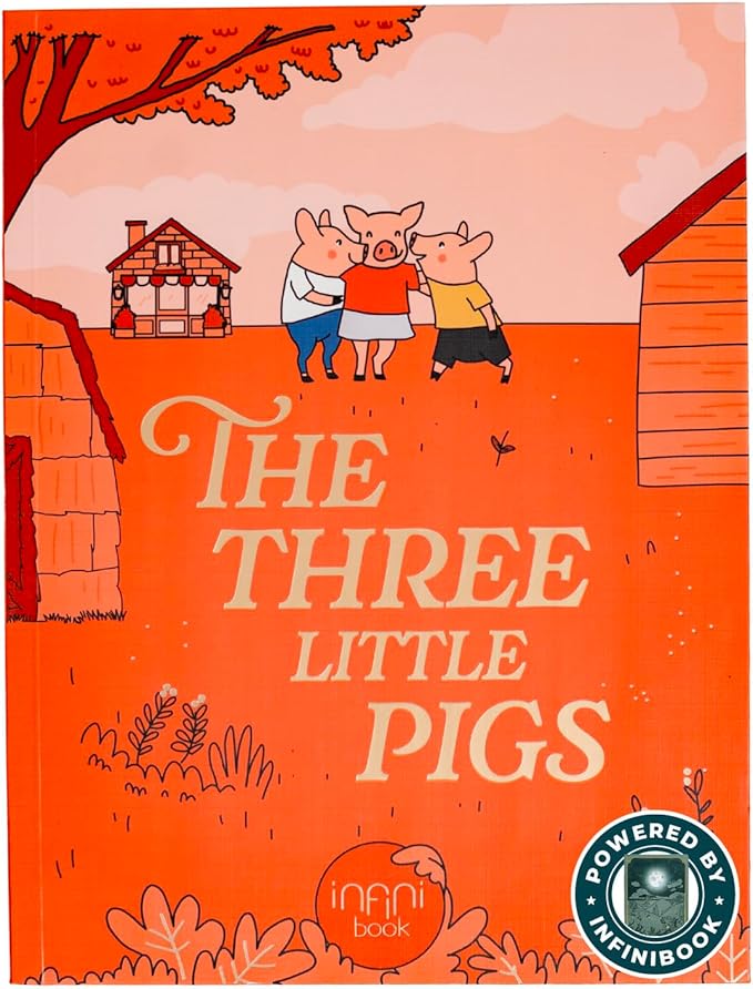 Cali’s Books The Three Little Pigs Infinibooklet - Interactive & Recordable Storybook with infinibook Reader for Kids, Learning Through Reading and Play