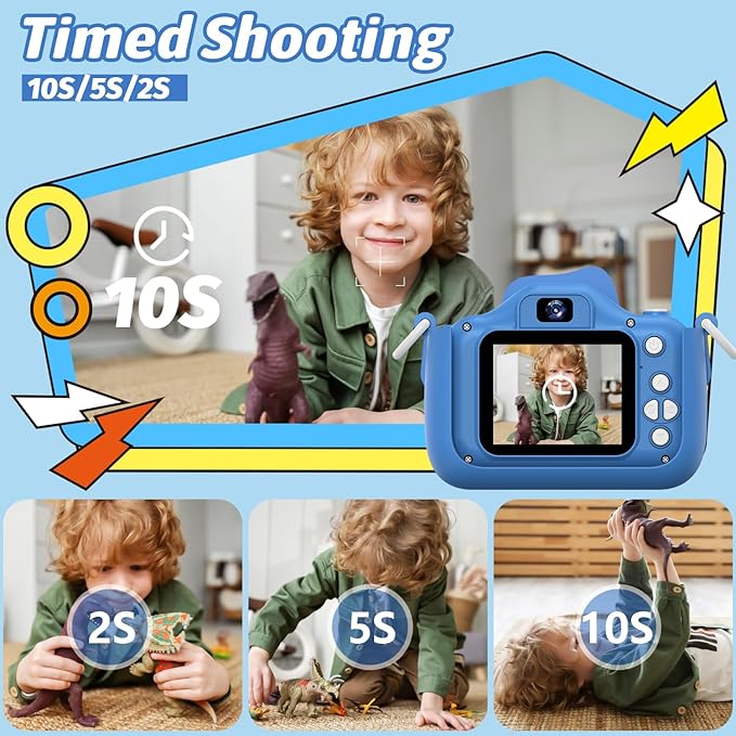 Kids Camera Toys,Children Digital Video Camera Gift for Girls Boys 3-12 Age Kids,Chritmas Birthday Festival Present for 3 4 5 6 7 8 9 10 11 12 Year Old Toddler Child (Blue)