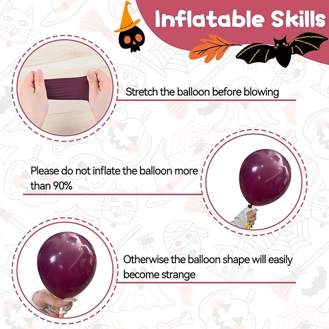 Halloween Balloons Set,12 Inch Halloween Orange Black Purple Retro Balloon, Bat Confetti Latex Ballons for Halloweenday BOO Party Decorations, Birthday,Baby Shower Supply